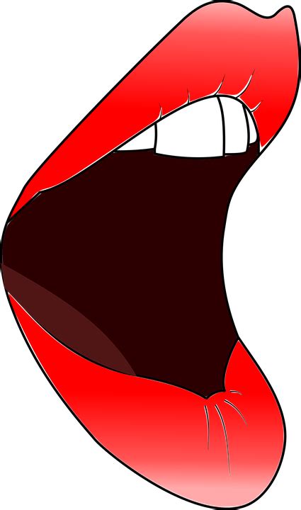 lips mouth woman  vector graphic  pixabay