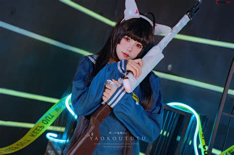 咬一口兔娘ovo (Yaokoututu) cosplay Miyu kasumizawa - Blue Archive "41 photos