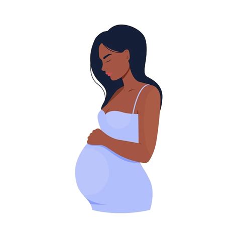 Barriga De Gravida Desenhada - Mulher grávida africana com barriga na mão desenhada estilo simples ...