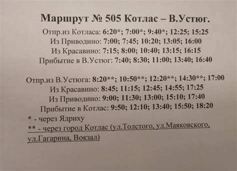 Изменения в расписании автобусов Котлас-Великий Устюг с 7.10.2019. (ИП ...
