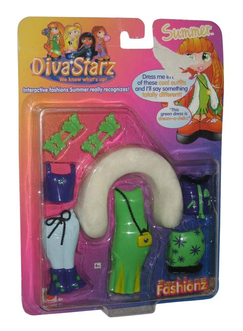 Diva Starz Summer Interactive Fashions Girls Mattel Clothing Toy Set ...