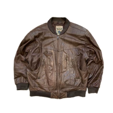 Шкіряний бомбер шкірянка вінтаж leather bomber: 700 грн. - Шкіряні ...