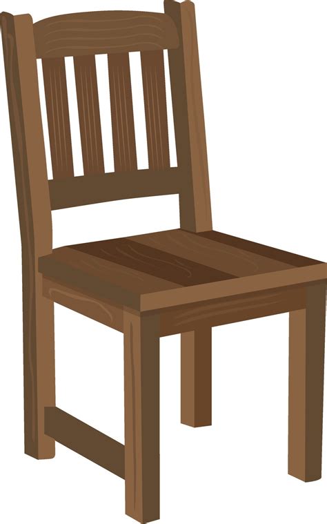 wooden chair illustration vector   white background