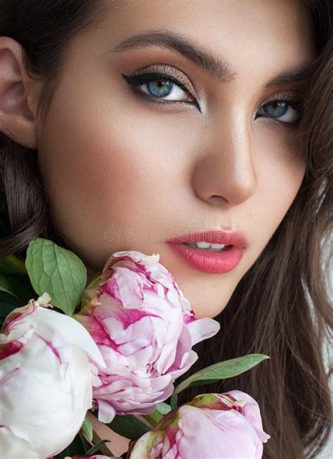 Fashion Portrait of a Very Beautiful Brunette Model with Professional ...