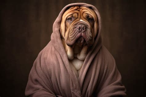 dog with wrinkled face