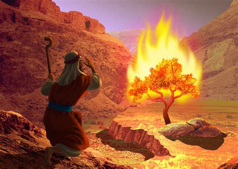 Moses Burning Bush Art