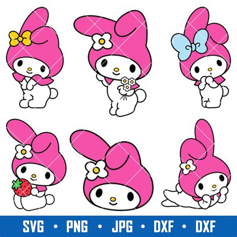 My Melody Bundle Svg, My Melody Svg, Kawaii kitty Svg, Hello | Inspire