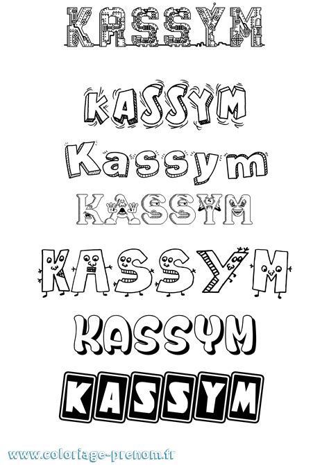 Coloriage du prénom Kassym : à Imprimer ou Télécharger facilement
