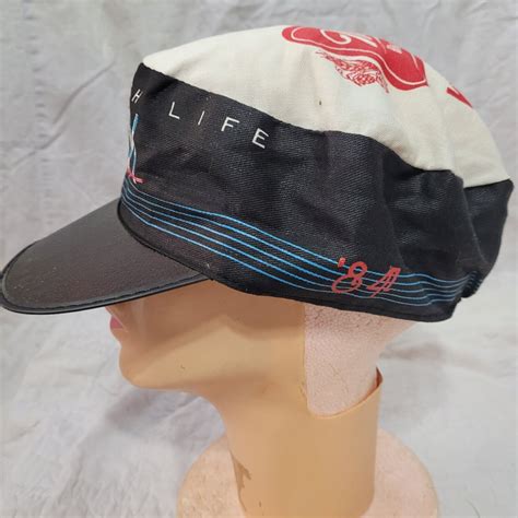 1984 Vintage painters hat Miller High Life Rock Serie… - Gem
