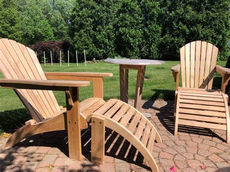 Teak Adirondack Ottoman, Footstool | Goldenteak Patio Furniture