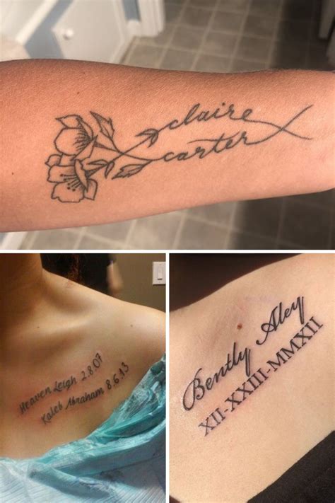 79 Sweetest Kids Name Tattoos & Baby Name Ideas - Tattoo Glee