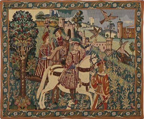 Falcon Hunt - Other Medieval - Wall tapestries - Mille Fleurs Tapestries