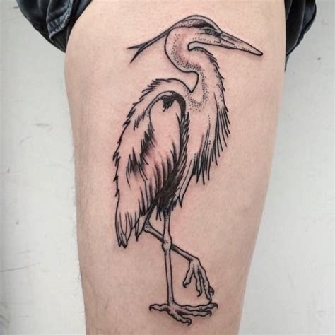 traditional heron tattoos