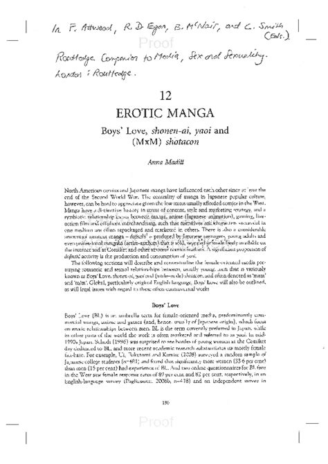 (PDF) Madill, A. (2018). Erotic Manga: Boys’ Love, Shonen-Ai, Yaoi and