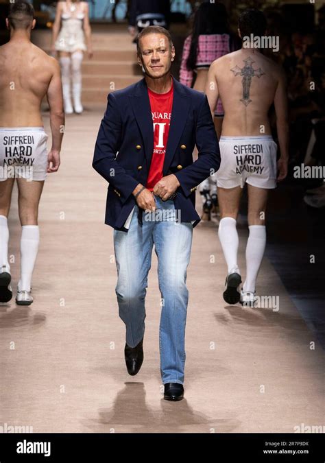 Rocco Siffredi at DSQUARED2 Spring Summer 2024 Runway during Milan ...