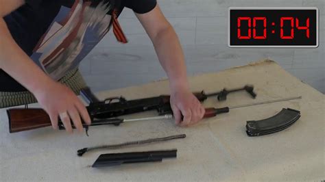 Разборка автомата Калашникова за 4 сек (метод С.Павлова) Рекорд! в 3 ...