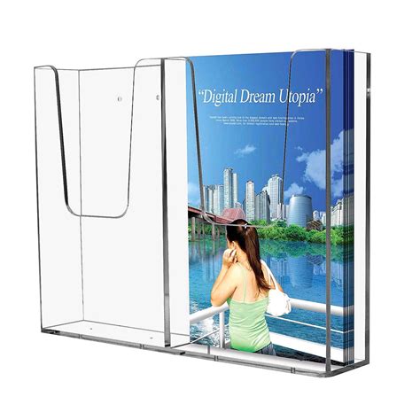 4"w x 6"h Value 2-Pocket Acrylic Wall Mount Brochure Holder