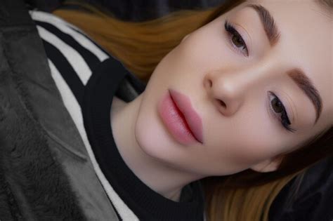 Premium Photo | The girl models before the permanent lip makeup procedure