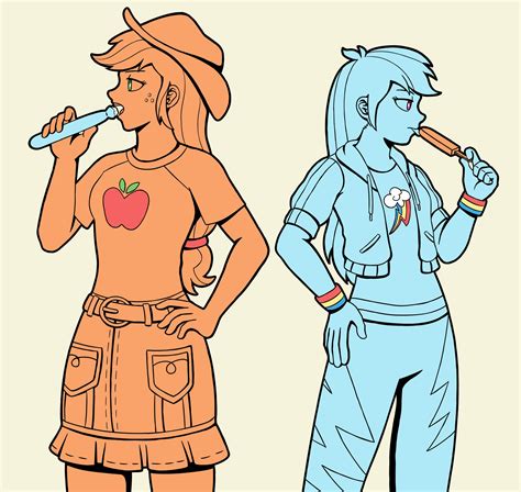 #2617293 - safe, rainbow dash, applejack, female, simple background