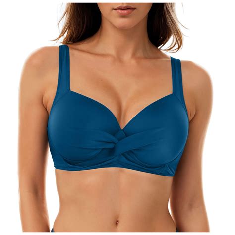 Siilsaa Push Up Bikini One Piece Bikini Top Sexy Bathing Suits Navy,S