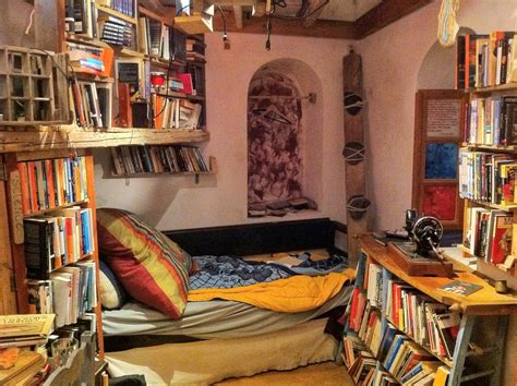 cozy home library  bed