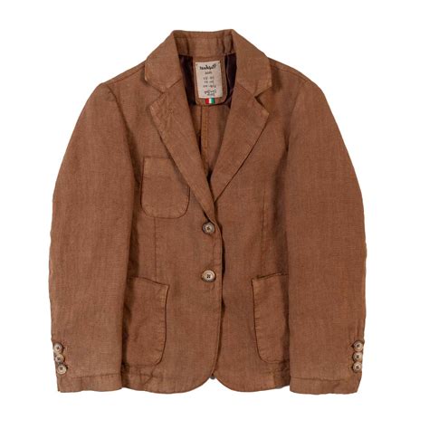 Giacca lino marrone cacao Ancona - Nupkeet 1946