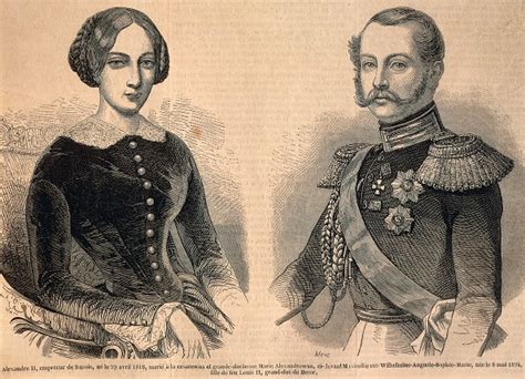 Alexander II of Russia , Tsar of Russia, and his wife Tsarina Maria ...