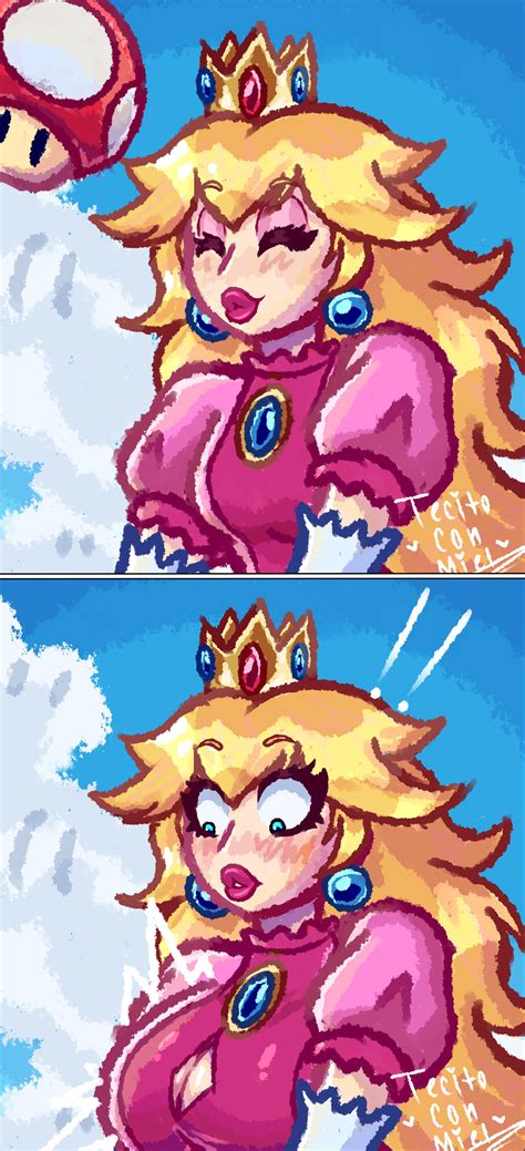 Princess Peach breasts expansion by Tecitokonmiel on DeviantArt
