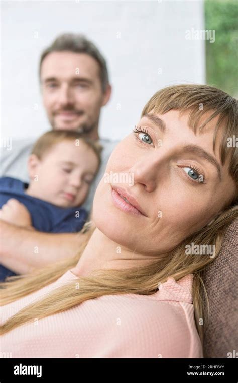 Family with toddler Stock Photo - Alamy