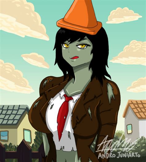 Conehead zombie by AndroJuniarto on DeviantArt