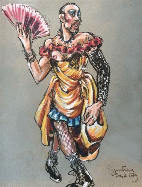 The Picture of Lady Barbara: I drew at a play for the first time