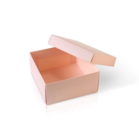 Подарочная коробка - Подарочная розовая коробочка из картона 20x20x10 см