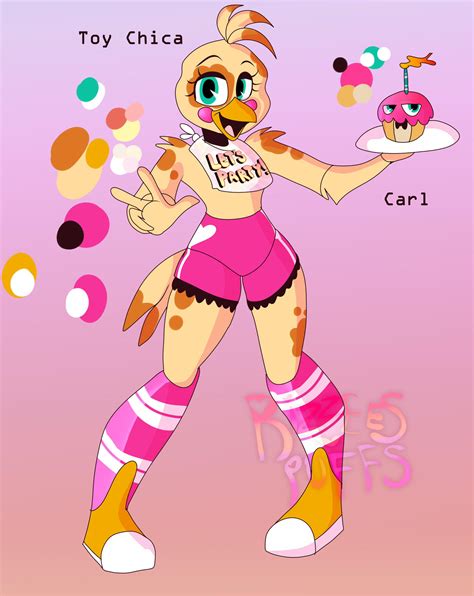 I redesigned Toy chica by Rizzelayuwu on DeviantArt