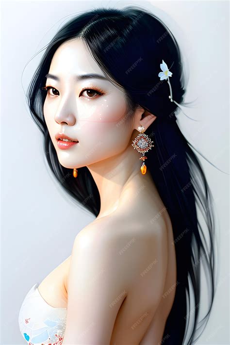Premium Photo | Beautiful Japanese girl with flawless white skin skin