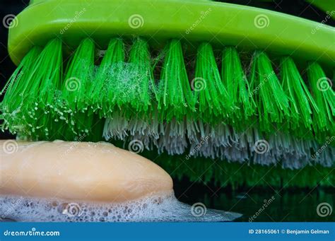 Brush and soap stock image. Image of healthcare, white - 28165061