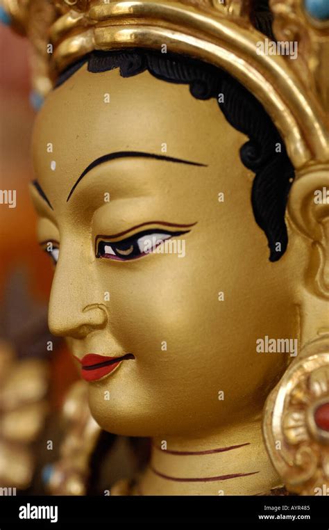 statue  female buddha stock photo alamy