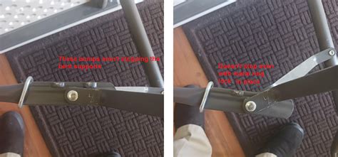 How to make folding table legs "lock" again? Kids have helped fold them