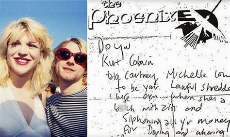 Courtney Love Mocked By Kurt Cobain In Newly Released Note: "She's A "B ...
