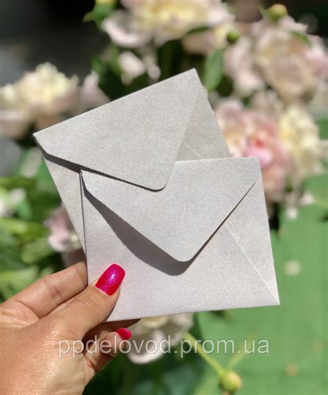 Бархатный конверт мини для пластиковой карты, Платина | Купить в Kraftstore