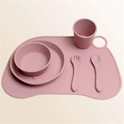 buy wholesale china baby silicone feeding sets bowl plate cup spoon