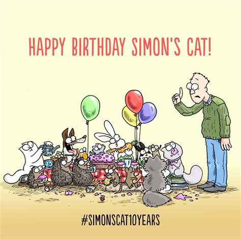 Simon’s cat | Simons cat, Cat lover quote, Happy birthday cat