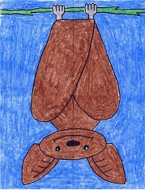 How to Draw a Flying Bat Tutorial and Bat Coloring Page | Kids art ...