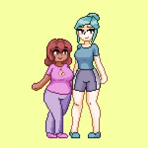 [oc] drew two pixel-art characters :) : r/PixelArt