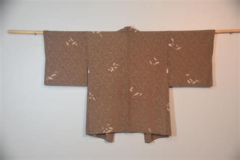 Falling Leaves Silk Jacquard Haori Jacket - Buy Online Japanese Antiques
