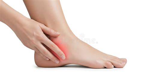 ankle pain  realistic depiction  foot injury stock illustration