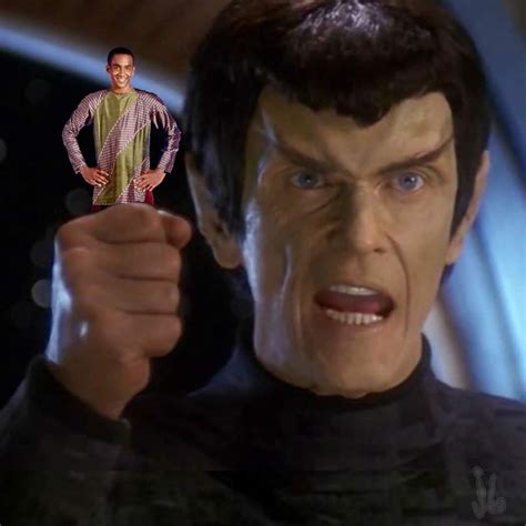 Romulan Senator holding Jake Sisko Blank Template - Imgflip