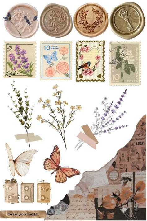 Aesthetic Vintage Stickers Printable