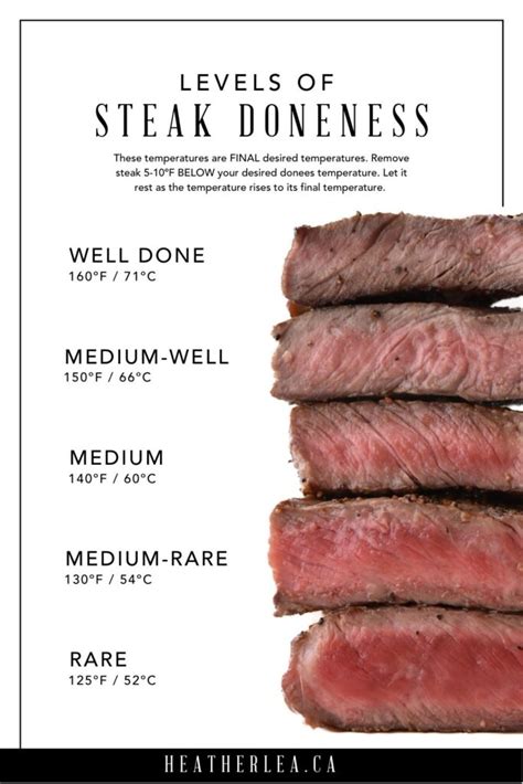 Best Levels of Steak Doneness Temperatures + Chart