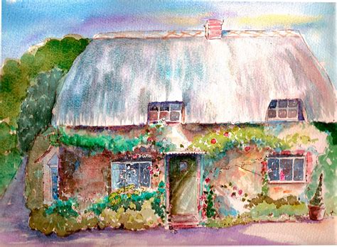 Cottage Watercolor at PaintingValley.com | Explore collection of ...