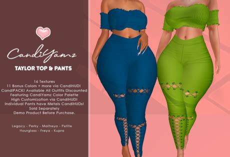 Second Life Marketplace - *CY* Taylor . Pants . CandiPACK! // (Add)